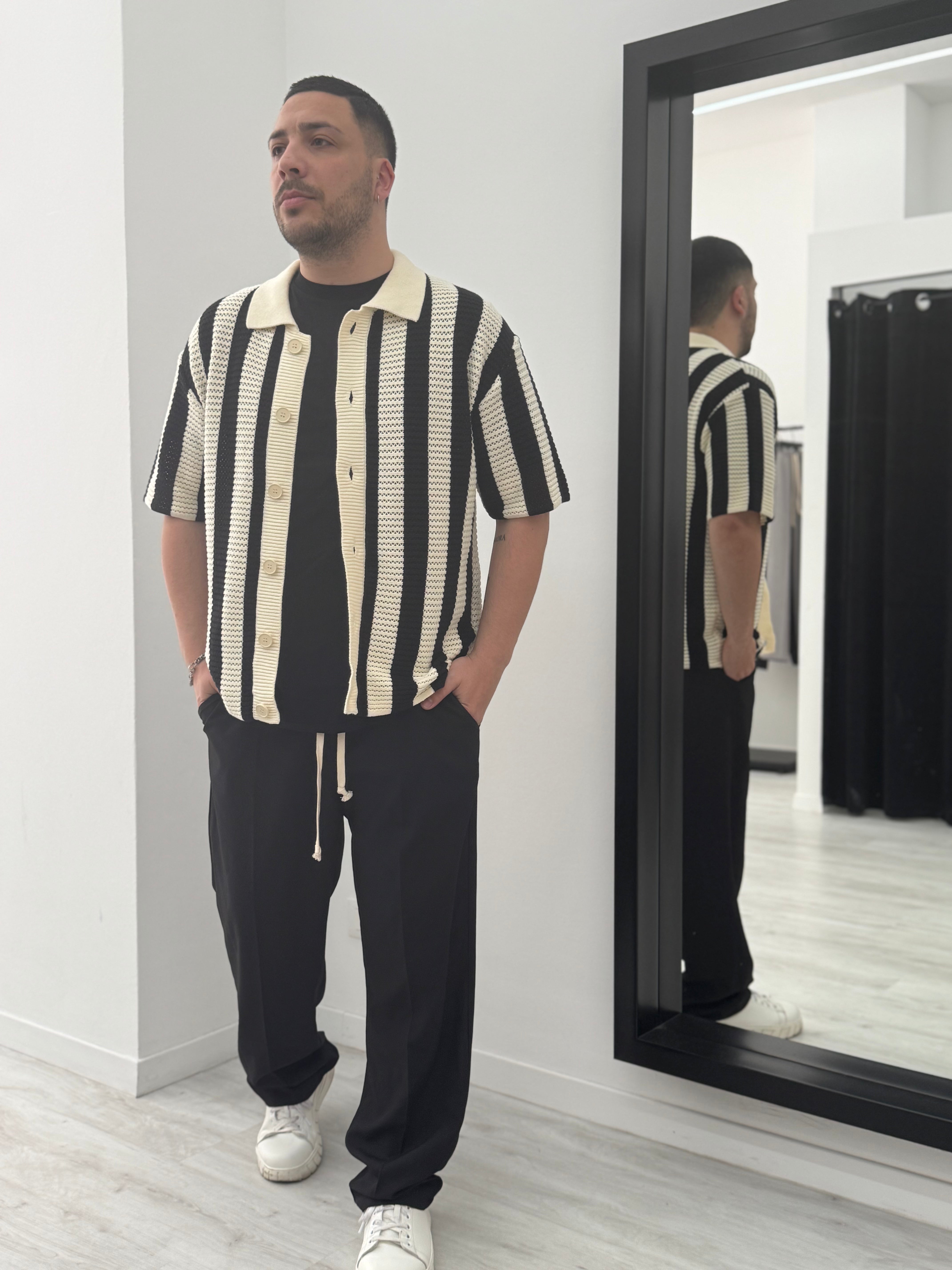 Camicia Strisce Noir