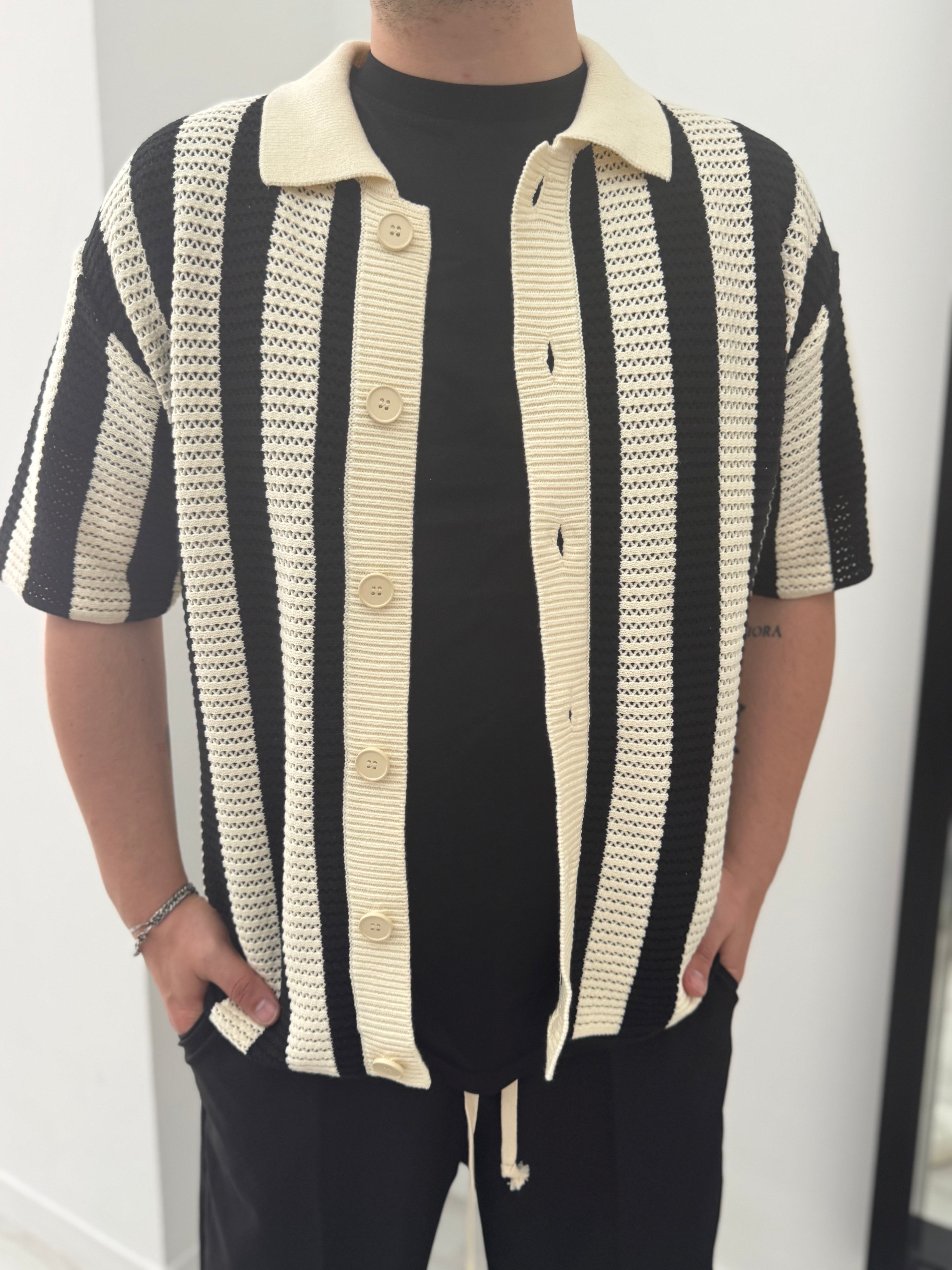 Camicia Strisce Noir