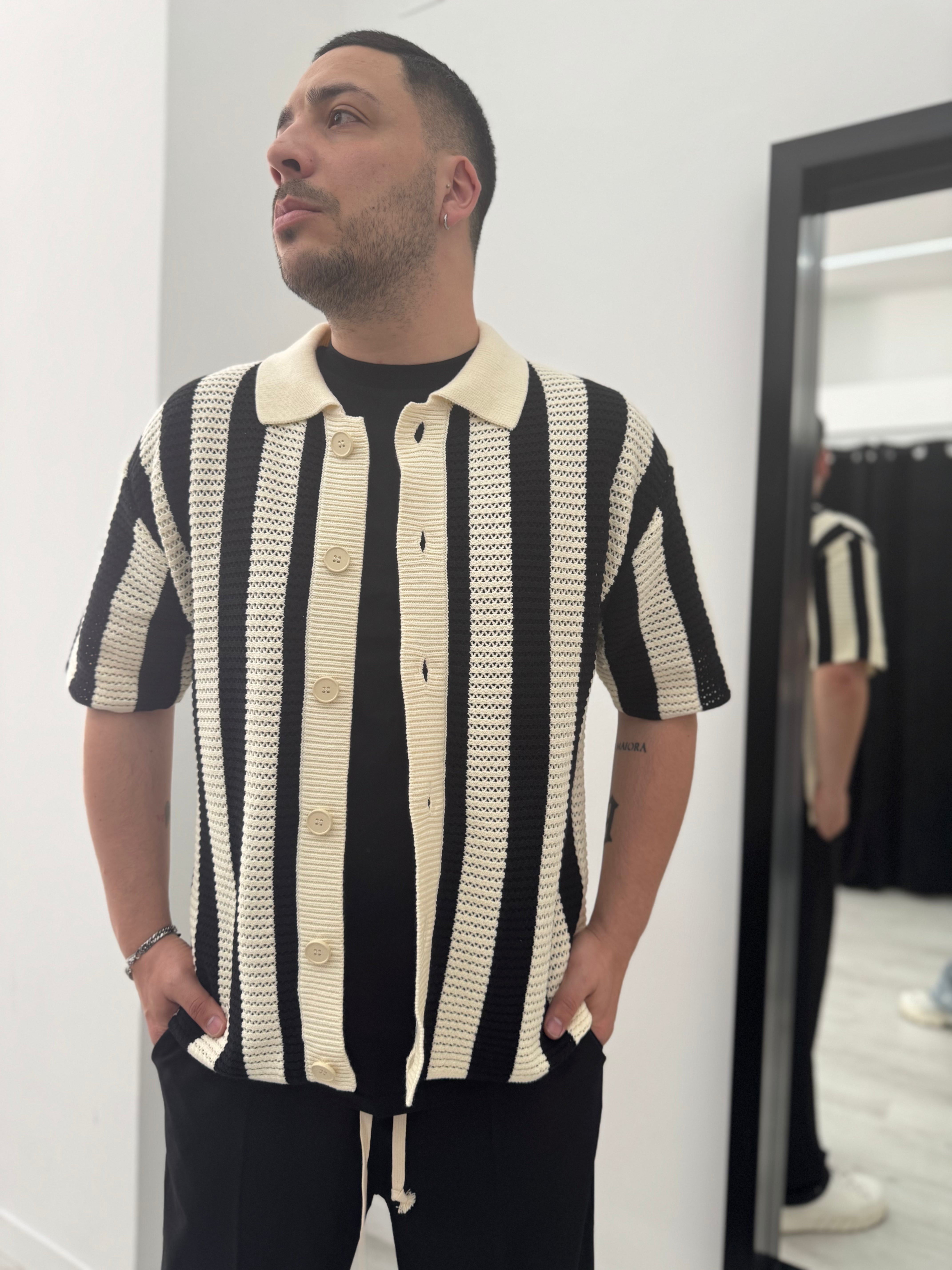 Camicia Strisce Noir